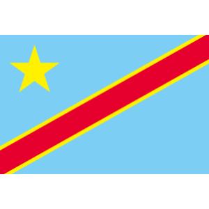 【レンタル　国旗単品　3泊4日】　コンゴ民主国旗（旗サイズ：90×135cm）