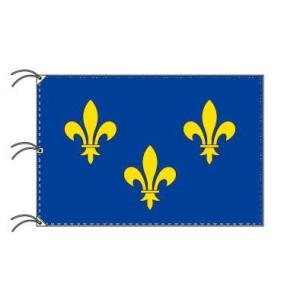TOSPA イル＝ド＝フランス地域圏 フランス地域圏の旗 州旗（140×210cm 高級テトロン 日本製）｜tospashop