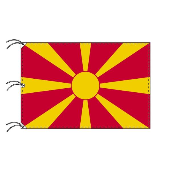 TOSPA 北マケドニア 国旗 140×210cm テトロン製 日本製 世界の国旗シリーズ