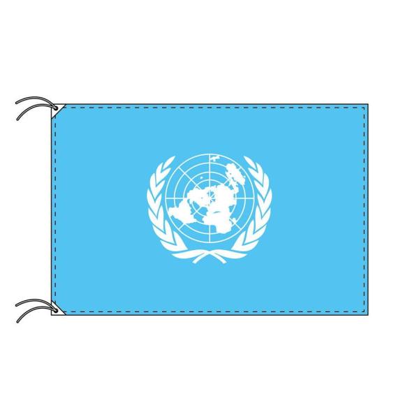 TOSPA UN ユーエヌ 国際連合 旗 120×180cm テトロン製 日本製 世界の国旗シリーズ