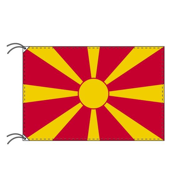 TOSPA 北マケドニア 国旗 120×180cm テトロン製 日本製 世界の国旗シリーズ