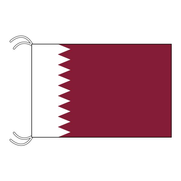 TOSPA カタール 国旗 MLサイズ 45×67.5cm テトロン製 日本製 世界の国旗シリーズ