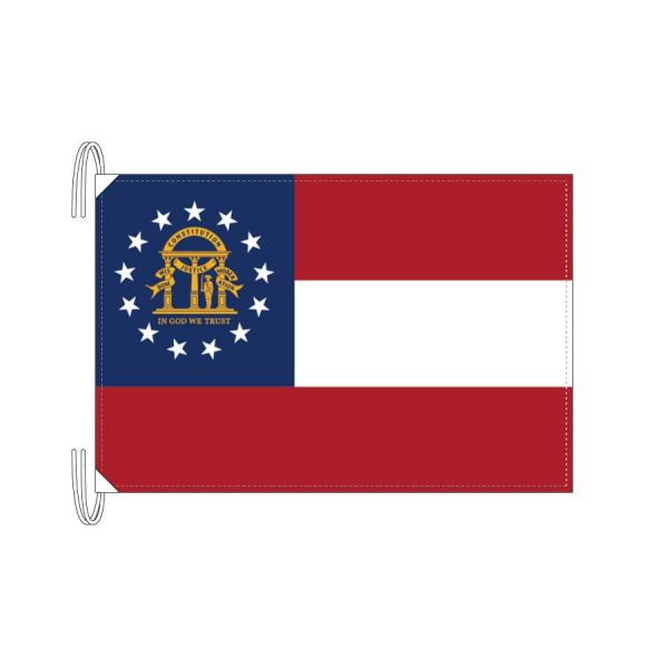 TOSPA ジョージア州旗 アメリカ合衆国の州旗 50×75cm 高級テトロン製