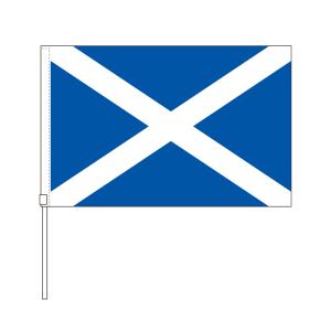 TOSPA スコットランド 国旗 応援手旗SF 旗サイズ20×30cm ポリエステル製 ポール31cm のセット｜tospashop