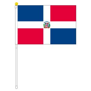 TOSPA ドミニカ共和国 国旗 ポータブルフラッグ 旗サイズ25×37.5cm テトロン製 日本製 世界の国旗シリーズ｜tospashop