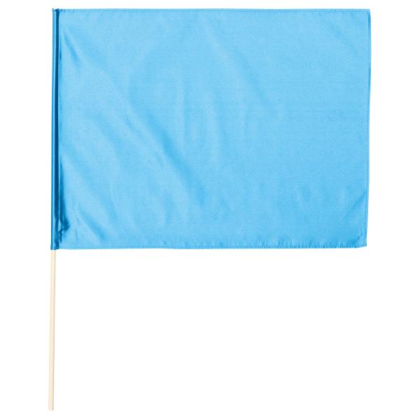 無地色旗 サテン特大旗 メタリックブルー(14421)  運動会向け 60×80cm 棒付き 素材ポ...
