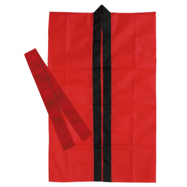 幼児・小学校低学年向けハッピ不織布 赤 Ｊ（ハチマキ付）(1160)  48×80ｃｍ 軽量 撥水性...