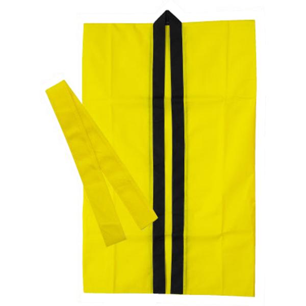 幼児・小学校低学年向けハッピ不織布 黄 Ｊ（ハチマキ付）(1162)  48×80ｃｍ 軽量 撥水性...