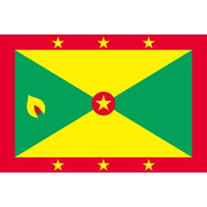 【レンタル　国旗セット3泊4日】　グレナダ国旗セット（90×135ｃｍ・ポール・スタンド付き）｜tospashop