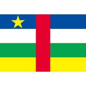 【レンタル　国旗セット3泊4日】　中央アフリカ国旗セット（90×135ｃｍ・ポール・スタンド付き）｜tospashop