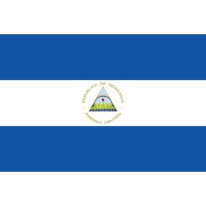 【レンタル　国旗セット3泊4日】　ニカラグア国旗セット（90×135ｃｍ・ポール・スタンド付き）｜tospashop