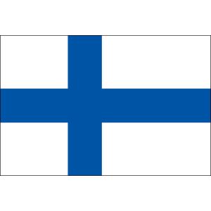 【レンタル　国旗セット3泊4日】　フィンランド国旗セット（90×135ｃｍ・ポール・スタンド付き）｜tospashop