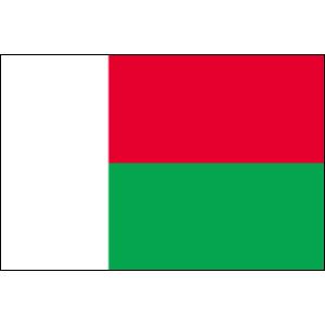 【レンタル　国旗セット3泊4日】　マダカスカル国旗セット（90×135ｃｍ・ポール・スタンド付き）｜tospashop