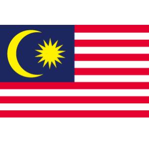 【レンタル　国旗セット3泊4日】　マレーシア国旗セット（90×135ｃｍ・ポール・スタンド付き）｜tospashop