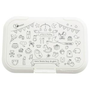 Bitatto ホワイト ビタット×アイラブベビー おしりふきのフタ おしりふき