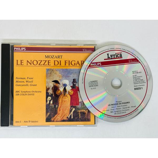 即決CD 独盤 Mozart LE NOZZE DI FIGARO / Atto / SIR COL...