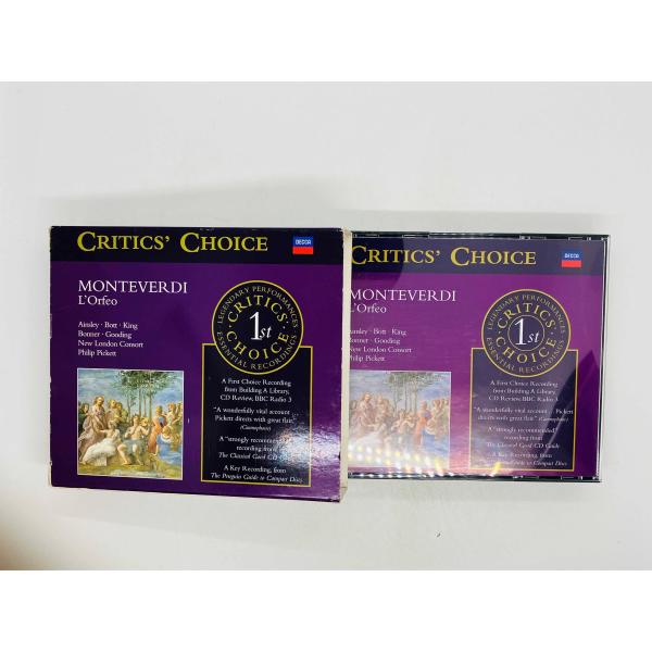 即決2CD MONTEVERDI LORFEO NEW LONDON CONSORT PICKETT...
