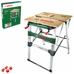 ボッシュ(BOSCH) ワークベンチ PWB600 アルミ製 200kg耐荷重 680×550mm竹天板 質量11.6kg