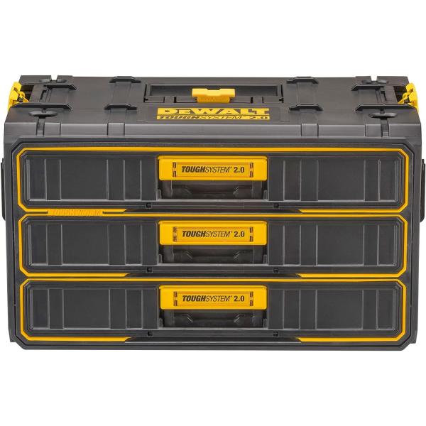 デウォルト(DEWALT) タフシステム2.0 3段チェスト 工具箱 収納ケース 積み重ね収納 To...