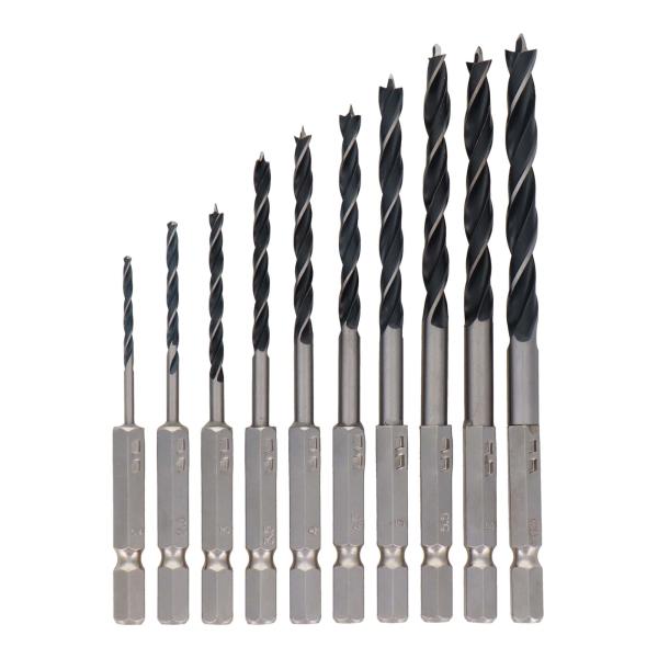 CUSTOM KOBO １０本組六角軸木工用ドリル刃セット 13-721 木材や樹脂などの穴あけに