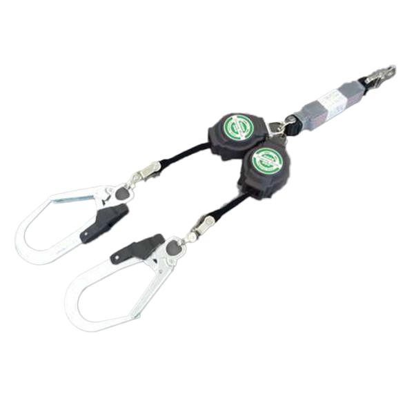 ポリマーギヤ 新規格 ロック機構内臓 巻取り式  ダブルランヤード WLRNC-51S-F8 フルハ...