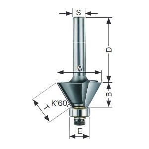 大日商 コーナービット 面取60度 M60 030703　トリマービット(コロ付)
