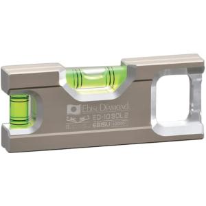 EBISU(エビス) ソリッドレベル2 ED-10SOL2 水平器 グリーン アルミ削り出しボディ