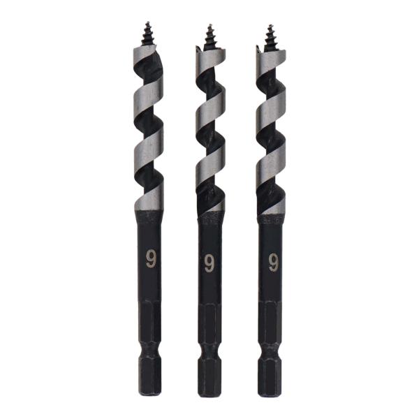 trad ３本組木工用ドリル刃セット 6mm／8mm／10mm 各1本 TWD-301 木材・合板・...