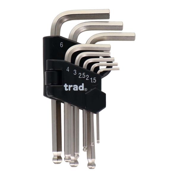 trad 8pcs ボールポイント六角棒レンチセット TBS-8 簡単にネジ穴をキャッチ 斜めからス...