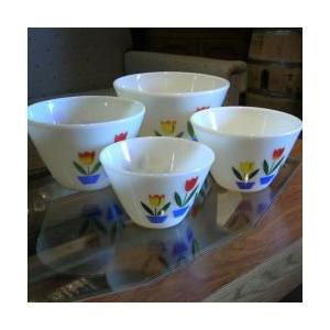 ファイヤーキング　チューリップ　ミキシングボウル　４個セット