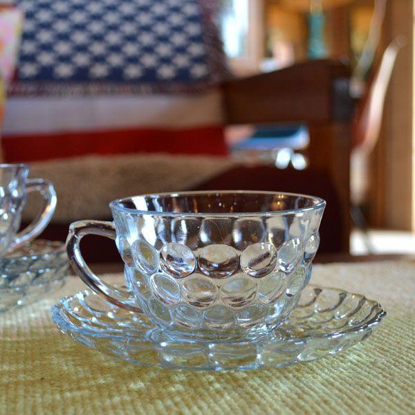 ファイヤーキング　サファイヤブルー　バブル　カップ＆ソーサー