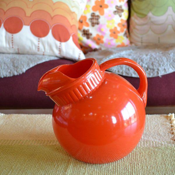 ファイヤーキング（アンカーホッキング）　レインボー　ボウルジャグ　タンジェリン