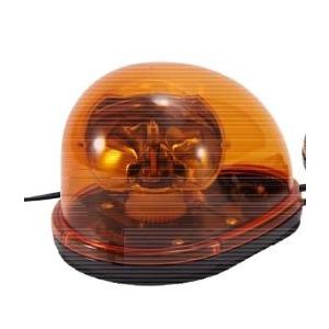 回転灯　磁気マウント　アンバー ハロゲン回転灯マグネットタイプ アンバー 24V用 : カー用品