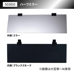 純正サンバイザーにクリップではさむだけ！！アクリルサンバイザー　UVカット仕様　大型車/４ｔ車用　ハーフミラー