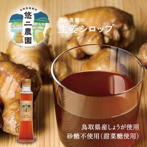 悠二農園のジンジャーエール 生姜シロップ 悠二農園の生姜100%使用 200ml × 1本 国産 鳥取産 生姜 甜菜糖 てんさい糖使用 白砂糖不使用 しょうがシロップ｜tottori-ginger