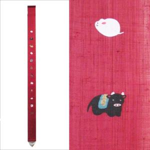 細タペストリー 駒犬張り子 京都 洛柿庵 らくしあん 麻100% 和モダン