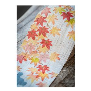 細タペストリー 丸窓に紅葉 京都 洛柿庵 らく...の詳細画像3