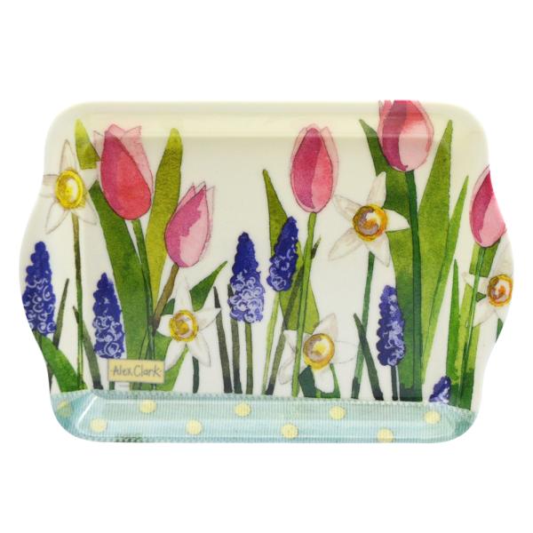 メラミントレイ お盆 トレー スプリングフラワーズ Alex Clark