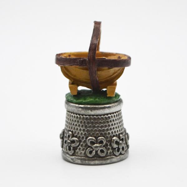 英国製 コレクション シンブル 花籠 フラワーバスケット Carol Ann キャロル・アン