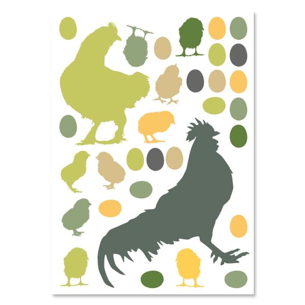 ウォールステッカー ニワトリ ヒヨコ チキンファミリー おしゃれ 高級感