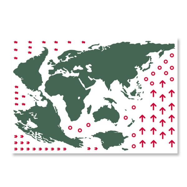 蓄光 特大 ウォールステッカー 世界地図 ワールドマップ