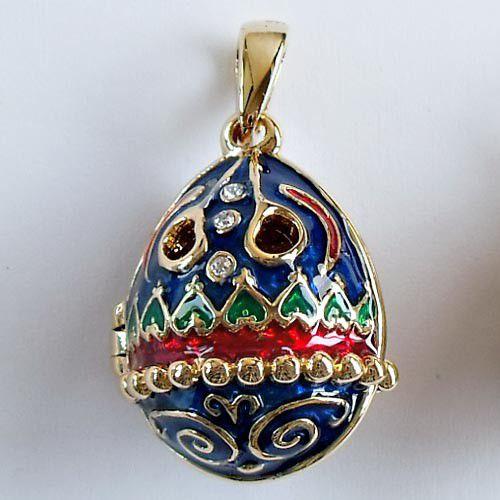 ロケットペンダント ペンダントトップ インペリアルイースターエッグ LLサイズ ハンドペイントエナメ...