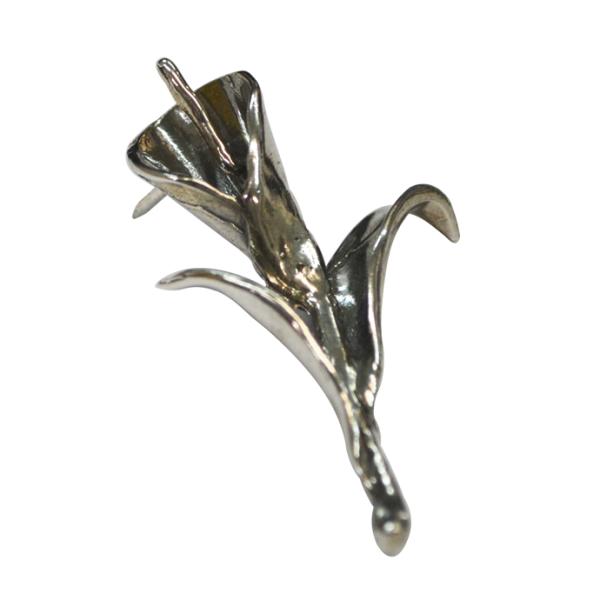 シルバー ピンバッジ カラー 花 イタリア製  I GEMELLI