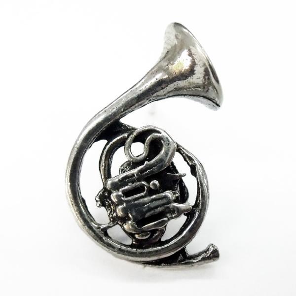 シルバー ピンバッジ ホルン イタリア製  I GEMELLI