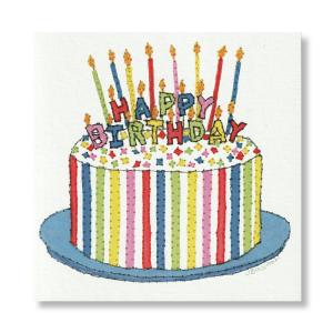 英国製 グリーティングカード 誕生日 バースデー カラフルケーキ 刺繍柄 メール便ok Jbh 102 英国雑貨トゥーシェ 通販 Yahoo ショッピング