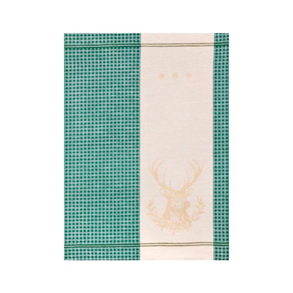 ジャガード織り ティータオル 鹿 ヘラジカ ドイツ Kracht クラークト