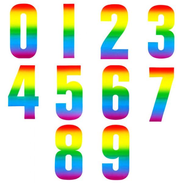 数字シール レインボー Sサイズセット 英国 Rowan Sticker メール便OK