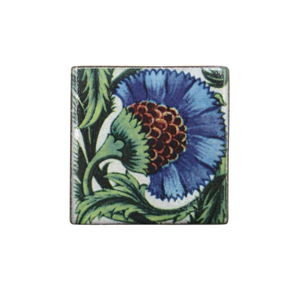 英国製 陶器 ブローチ ウィリアム・ド・モーガン あざみ RH591 Stockwell Ceram...