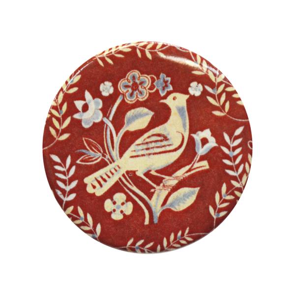 英国製 陶器 ブローチ ワーナーテキスタイル 鳥 花柄 RW501 Stockwell Cerami...