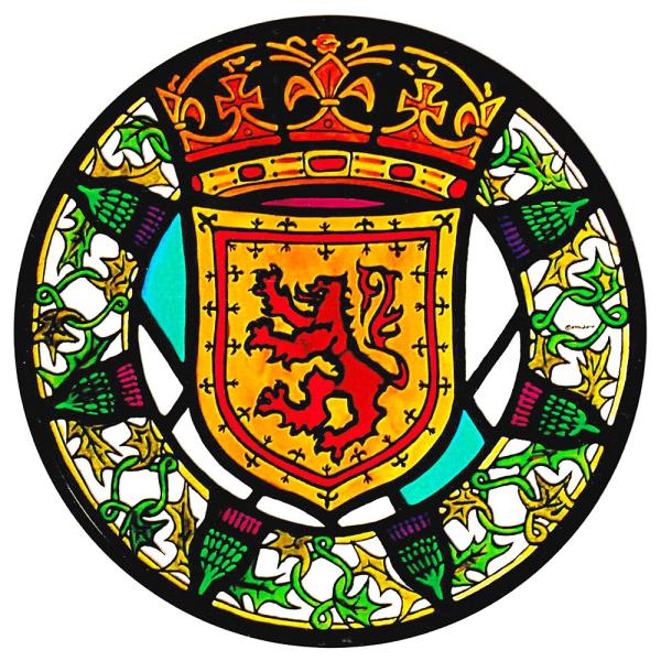 ステンドグラス シール スコティッシュライオン スターリング城 紋章 英国製